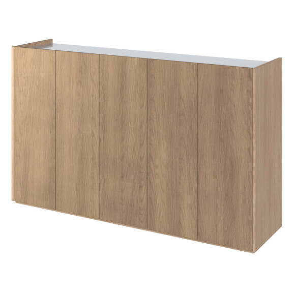 Komoda EASY EA-01 z oświetlaniem dąb scandi/biały połysk