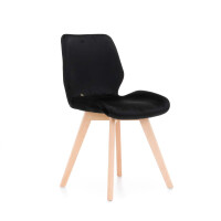 KRZESŁO SKANDYNAWSKIE ▪️ C-872 ▪️ WELUR CZARNY | OUTLET