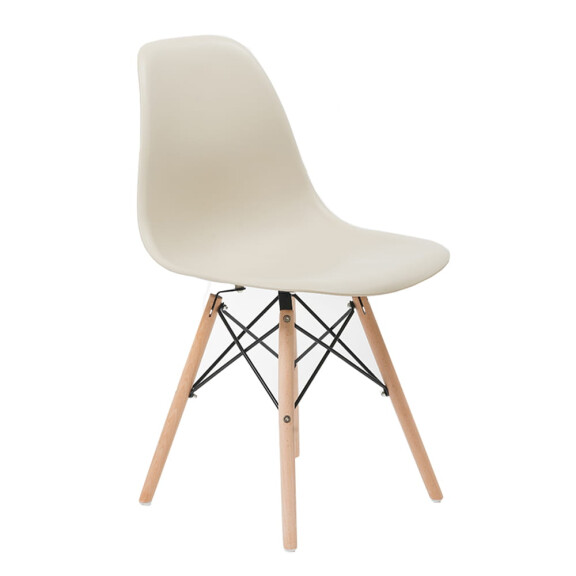 Krzesło skandynawskie EAMES DSW EM01 | Beżowy | Outlet