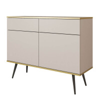 Komoda ORO KSZ-107 | Beżowy | Czarne nogi