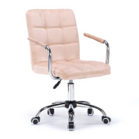 Krzesło obrotowe welurowe HARIS (SC-ZT1305) / Beżowe | OUTLET