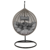 Fotel wiszący ogrodowy HC-004 szary technorattan | OUTLET