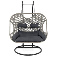 Fotel wiszący ogrodowy dwuosobowy SC-N1 | Technorattan | Szary | OUTLET