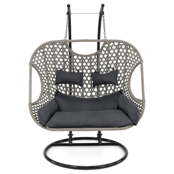 Fotel wiszący ogrodowy dwuosobowy SC-N1 | Technorattan | Szary | OUTLET