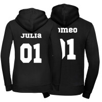 Zestaw bluz z kapturem dla par Romeo i Julia