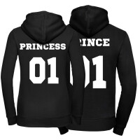 Zestaw bluz z kapturem dla par Princess & Prince