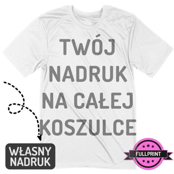 Koszulka sportowa męska z własnym nadrukiem FULLPRINT