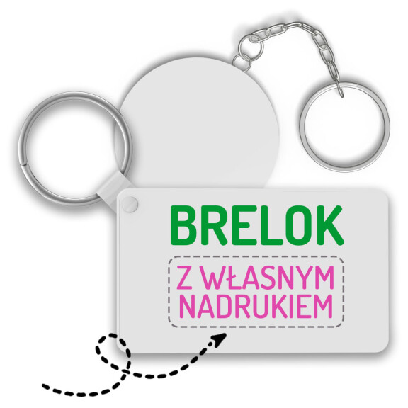 Brelok z własnym nadrukiem, różne kształty i rozmiary