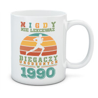 Kubek NIGDY NIE LEKCEWAŻ BIEGACZY