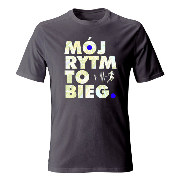 Koszulka męska MÓJ RYTM TO BIEG