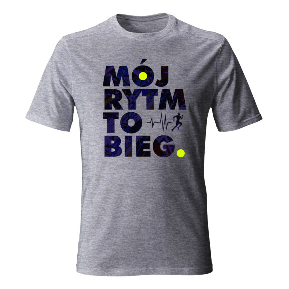 Koszulka męska MÓJ RYTM TO BIEG