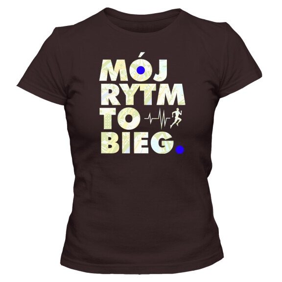 Koszulka damska MÓJ RYTM TO BIEG