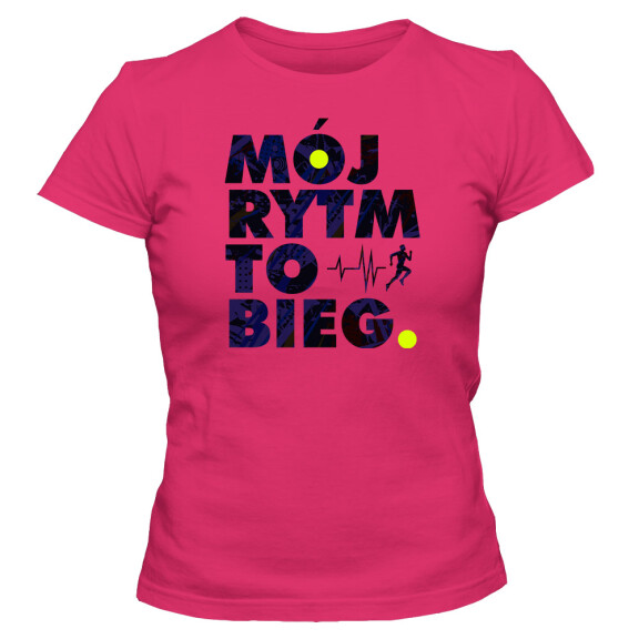 Koszulka damska MÓJ RYTM TO BIEG