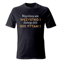 Koszulka męska MOJA KLASA WIE WSZYSTKO