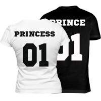 Zestaw koszulek dla par Princess & Prince