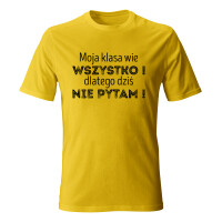 Koszulka męska MOJA KLASA WIE WSZYSTKO