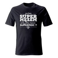 Koszulka dla męża JESTEM SUPER MĘŻEM A TY JAKĄ MASZ SUPERMOC