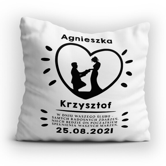 Poduszka DZIEŃ ŚLUBU 01