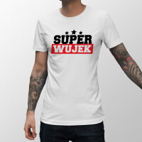 Koszulka męska z nadrukiem SUPER WUJEK