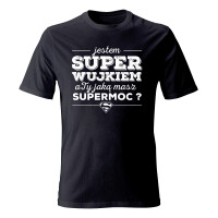 Koszulka męska z nadrukiem JESTEM SUPER WUJKIEM