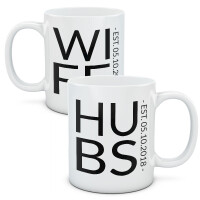 Kubki dla par, zestaw Husband & Wife 2