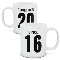 Kubki dla par, zestaw Together Since