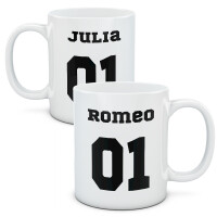 Kubki dla par, zestaw Romeo i Julia