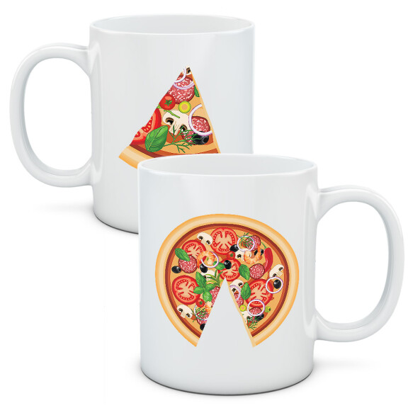 Kubki dla par, zestaw Pizza