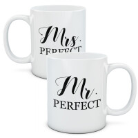 Kubki dla par, zestaw Mr & Mrs Perfect