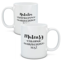 Kubki dla par, zestaw Mąż i żona