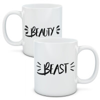 Kubki dla par, zestaw Beauty & Beast