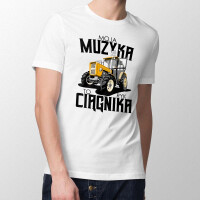 Koszulka męska z nadrukiem MOJA MUZYKA TO RYK CIĄGNIKA 01