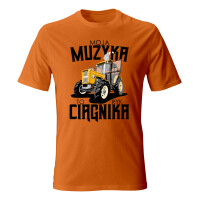 Koszulka męska z nadrukiem MOJA MUZYKA TO RYK CIĄGNIKA 01