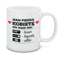 Kubek z nadrukiem MAM PIĘKNA KOBIETĘ