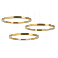 Lampa wisząca RING 100 + 100 + 100 złota na jednej podsufitce