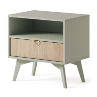 Stolik nocny FOREST S54 eukaliptus / jodełka scandi