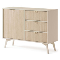Komoda boho FOREST KSZD106 beż / jodełka scandi