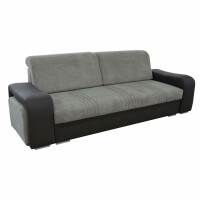 Sofa z funkcją spania CUBA szary/czarny
