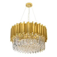 Lampa wisząca IMPERIAL GOLD 60 - stal, kryształ