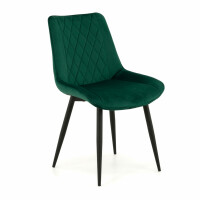 Krzesło tapicerowane zielone ▪️ BELINI (DC-6020) ▪️ WELUR ZIELONY
