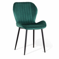 Krzesło welurowe zielone ART223C / nogi czarne