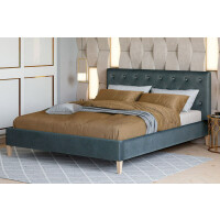 Łóżko tapicerowane na wysokich nogach SZYMON | 120x200 | Kolor do wyboru