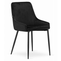 Krzesła tapicerowane czarny welur MONZA 3569 / 4 sztuki