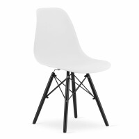 Białe krzesło skandynawskie OSAKA 3589 nogi czarne / 4 sztuki