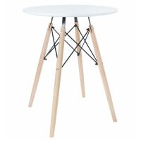 Okrągły stolik w stylu skandynawskim TODI 3366 biały 60cm