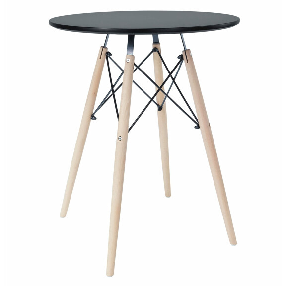 Okrągły stolik w stylu skandynawskim TODI 3501 czarny 60cm