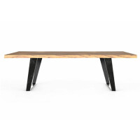 Stół loftowy 190cm z czarnymi nogami / Dębowy