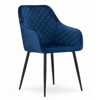 Krzesła tapicerowane NUGAT 3651 niebieski welur / 2 sztuki