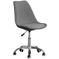 Krzesło obrotowe welurowe, szare ART235C