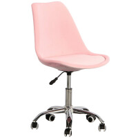 Krzesło obrotowe różowe, welurowe ART235C
